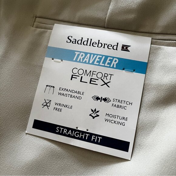 Saddlebred khaki traveler pants slacks - Picture 2 of 4